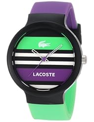 Unisex Lacoste Goa Purple/ Green Silicone Strap Watch 2020007