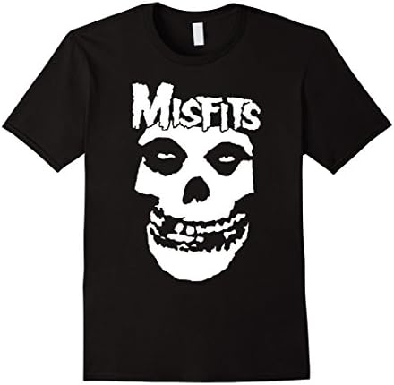 Men's Misfits Classic Skull Tshirt Large Black