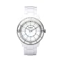 Fossil Women's ES2442 White Enamel Bracelet White Analog Dial Watch