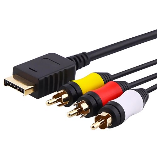 eForCity Composite AV Video Cable for SONY PLAYSTATION 3 PS2 PS3 (Bulk Packaging)