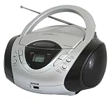 Produkt-Bild: TZS FIRST AUSTRIA TRAGBARER CD/MP3/USB PLAYER MIT RADIO SILBER/SCHWARZ FA-1135-2