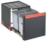 Produkt-Bild: FRANKE CUBE 40 3-fach (2x 7, 1x 14 Liter) Abfalltrennsystem mit Automatikauszug (Art.Nr. 1340039331)
