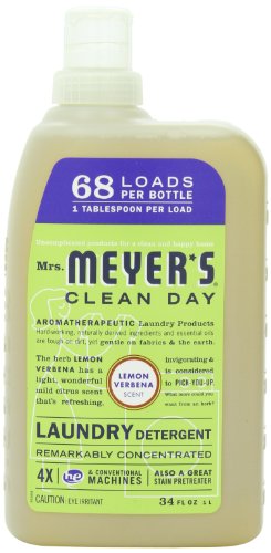 Mrs Meyer s Clean Day Liquid Laundry Detergent Lemon Verbena 34 Fluid OunceB0074FG2XI