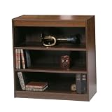 Safco 3-Shelf Reinforced Square-Edge Veneer Bookcase, Walnut