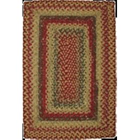 Four in Nine Patch Cotton Braided Rug