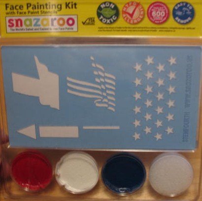 Snazaroo 4th of July Flag Face Paint Kit with Stencils