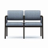 IMAGE OF Lesro Fabric Two Seat PanelArm Sofa with Center Arm