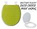 Abattant Toilette WC en Mousse Deco Flashy Design Croco Animal - Vert