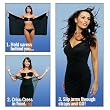 Saress Sarong Dress Womens Beach Coverup Black