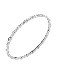 1.35 ct. tw Round Diamond Bangle Bracelet in Prong Setting - G-H SI2 - 14 Kt. White Gold
