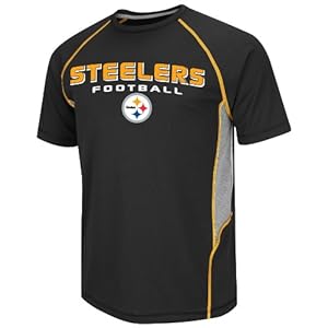 NFL Pittsburgh Steelers Men's Fanfare VI Short Sleeve Tee, Black/Steel/Yellow Gold/White, Large