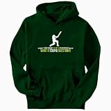 To Play Cricket Or Not To Play Cricket, What A Stupid Question!! Sports Mens Hoodie (Dark Green, Sizes X-Small - XXX-Large)
