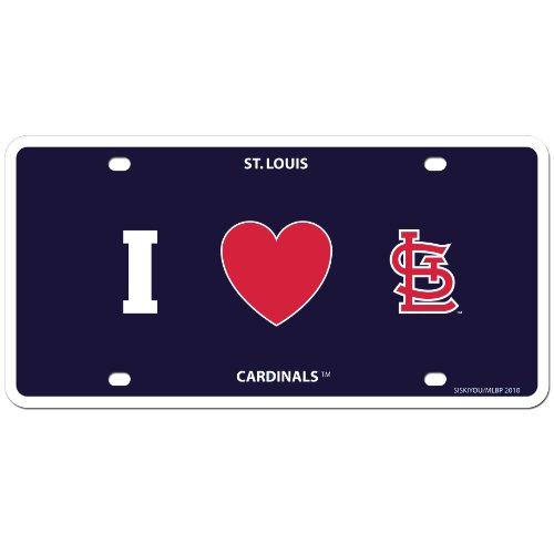 MLB St. Louis Cardinals Styrene Plate- I Heart Style
