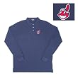 Cleveland Indians MLB "Classic Pique Long Sleeve" Polo Shirt (Navy)