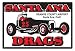 Signpast Reproduction Vintage Sign, SANTA ANA DRAGS 25.5" x 17" Steel Sign (00171)