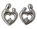 Mother and Child SS Post Earrings with .03ct Diamonds by Janel Russel
