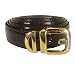 Men's Extra Long Chocolate Brown Crocodile Embossed Leather Belt