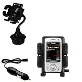 Samsung SGH-i450 Auto Cup Holder with Car Charger - Uses Gomadic TipExchange