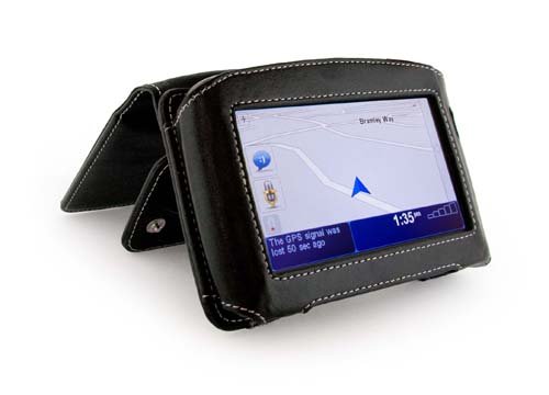 Tuff-Luv leather (dockable) case with integrated stand for (TomTom 940 740 540)