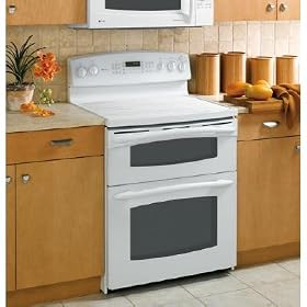 GE PB975TMWW ProfileTM 30" Free-Standing Double Oven Range