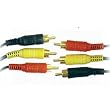 Triple 3x RCA Cable Gold Phono Audio Video Lead 5 m