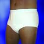 Safe and Dry Waterproof Underwear with Integrated Absorbent Panel (Medium, White)