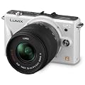 Panasonic Lumix DMC-GF2KEG-W Systemkamera (12 Megapixel, 16-fach opt. Zoom, 7,5 cm (3 Zoll) Display, Full HD, bildstabilisiert) perlmutt-wei� Kit mit Standardzoom 14-42 mm schwarz