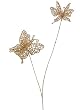 17" Princess Garden Whimsical Gold Glitter Butterfly Floral Craft Spray
