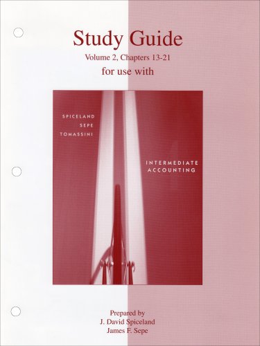 Study Guide, Volume 2 to accompany Intermediate Accounting