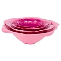 Flower Sculpted Bowl Set of 4 - Tonal Pink