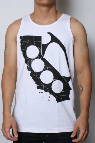 Rogue Status Caliknuckle Men's Tank Top - S - White / Black