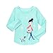 Gymboree Girls' Big Long Sleeve Mint Graphic Tee