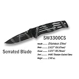 S&W Camo Frame Lock Serrated