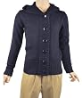 U.S. Polo Assn. Girls Big Button Hooded Sweater (Sizes 7 - 16) - navy, 14 - 16