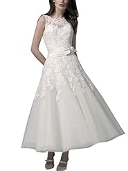 Lace Sleeveless Bateau Neck  Dress