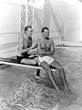 Randolph Scott and Cary Grant Poolside at their Santa Monica Beach Front House, 1935 Premium Poster Print, 12x16