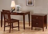 Cappuccino 3 Piece Home Office Furniture Set By Coaster Furniture