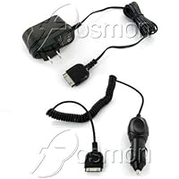 Sandisk Sansa MP3 E250 E260 E270 E280 Series Bundled Home Travel Wall Charger and 12v Rapid Car Charger