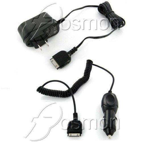 2-Piece Value Combo Pack Of Brand New Home Wall Travel Plug in Ac Charger + Vehicle Cigarette Lighter Power Car Charger with IC Chip For SanDisk Sansa