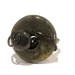 Moss Agate Ring 01 Wire Wrapped Onyx Black Green Crystal Healing Stone Size 7