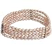 Sterling Silver Classic 5 Strand Cultured Pearl Bracelet, Lavender