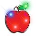 Light Up Red Apple Flashing Blinking LED Body Light Lapel Pins (5-Pack)