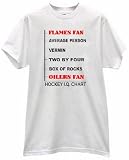 FLAMES FAN AT THE TOP IQ CHART OILERS BOTTOM HOCKEY T SHIRT jersey