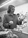 Home Economics Student Lois Schumacher, Shopping For the Heavier and Juicier Grapefruit Photographic Poster Print by Nina Leen, 12x16