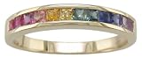 18KT Rainbow Sapphire Band