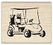 Golf Cart Wood Mounted Rubber Stamp