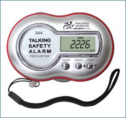 Talking Safety Alarm Pedometer