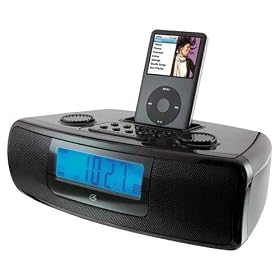 iLive CI3807 Dual Alarm Clock with iPod Dock (Black)