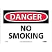 NMC D79P OSHA Sign, "DANGER NO SMOKING", 10" Width x 7" Height, Pressure Sensitive Vinyl, Black/Red On White