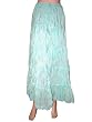Womens Gift Idea New Fashion Skirts Aquamarine 4 Tiered Cotton Designer Long Skirts 38"